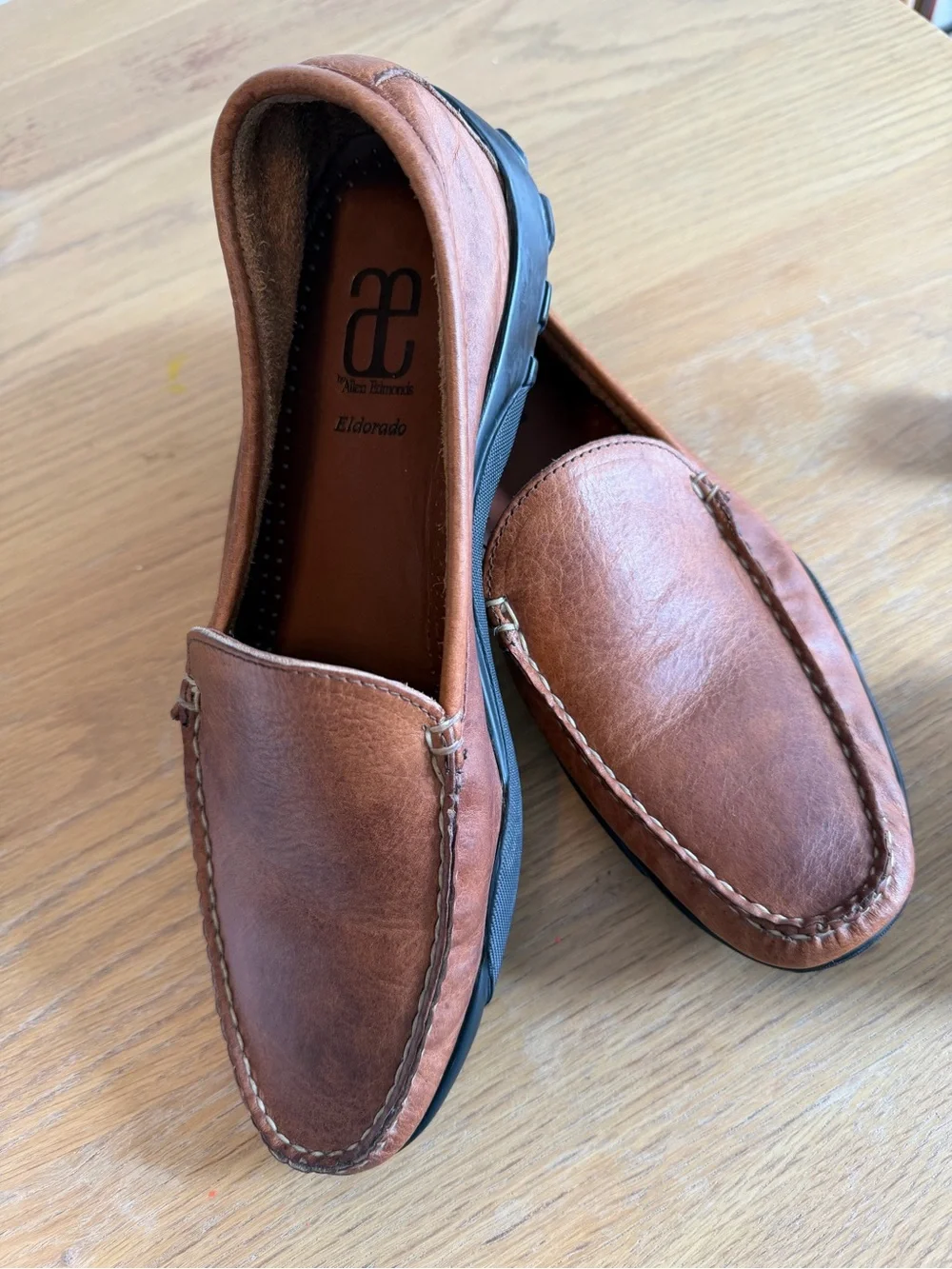 Allen Edmonds El Dorado brown leather Driving MOC Loafers Men’s Size 10 D
